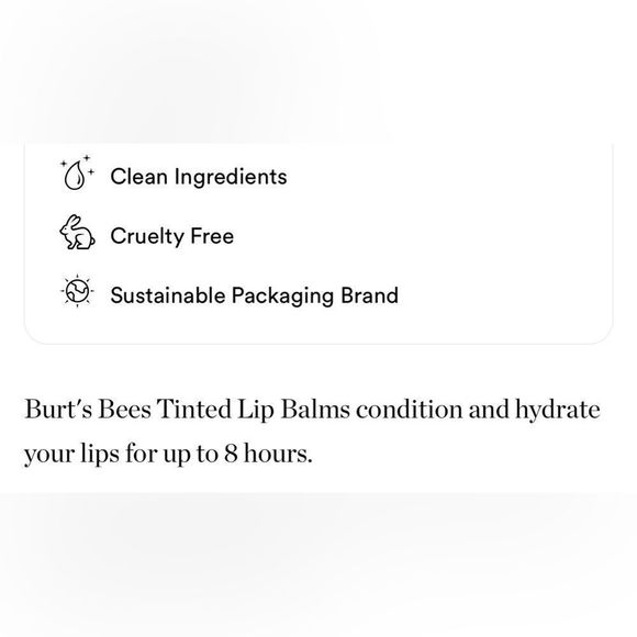 $4❤️🔥 Burt’s Bees Tinted Lip Balm RED DAHLIA NEW Gloss Treatment - Picture 5 of 7